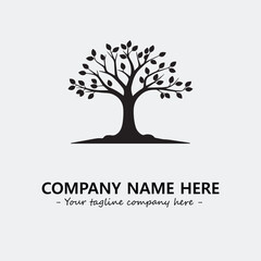 Tree Silhouette Logo Company Design Illustration Vector Graphic Image