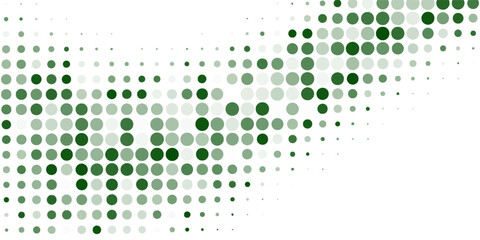 Light Blue, Green vector red banner with set of circles, dots. Donuts Background. Creative Design Template. Technological halftone illustration.