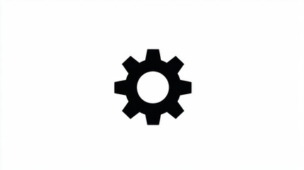 Simple gear icon on white background