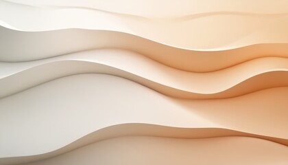 Elegant White and Beige Wavy Abstract Background with Smooth Texture and Subtle Gradient Perfect for Modern Designs and Stylish Art Projects