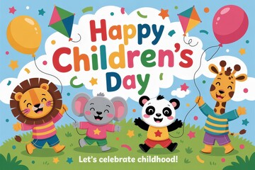 Cheerful Children's Day Celebration Vector Illustration