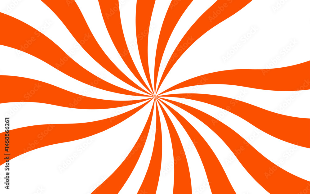 Poster abstract high energy optical illusion-style background with radial burst curved stripes and spiralin