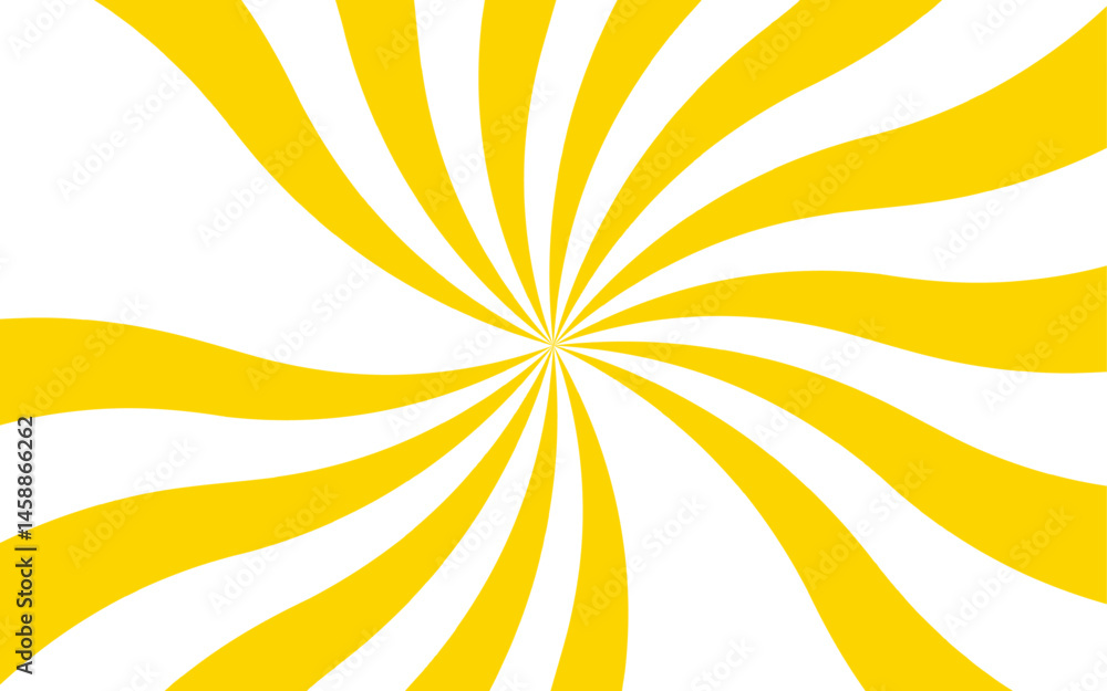 Poster abstract high energy optical illusion-style background with radial burst curved stripes and spiralin