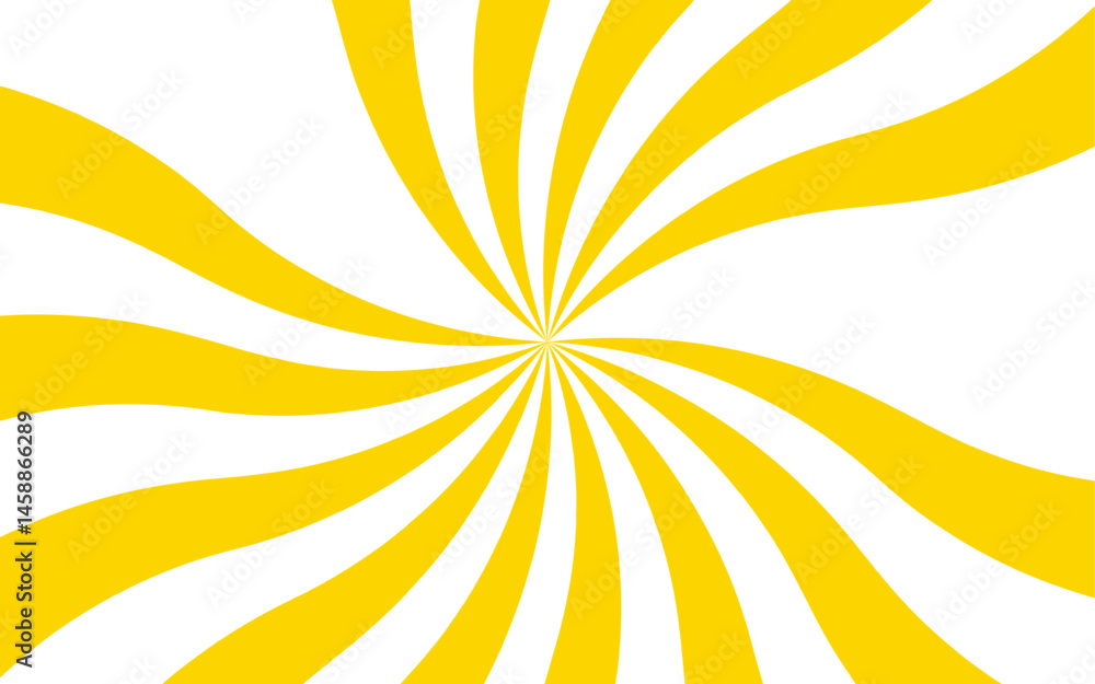 Poster abstract high energy optical illusion-style background with radial burst curved stripes and spiralin