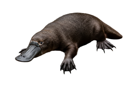 Platypus a whimsical creature in darkness waddles with unique grace