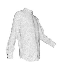 Fototapeta premium A shirt with a white background and a black and white pattern. The shirt is a long sleeve shirt