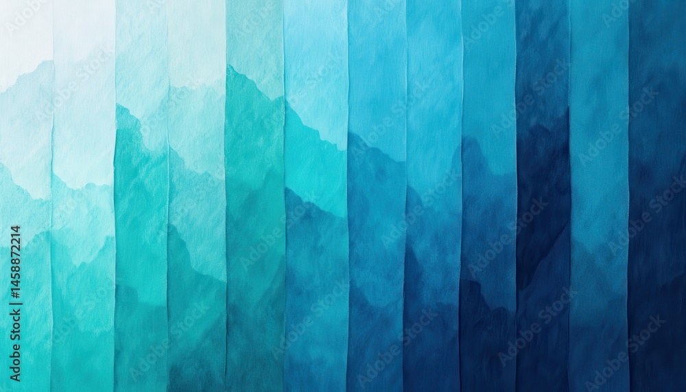 Poster watercolor gradient texture painting in shades of blue abstract design on paper background