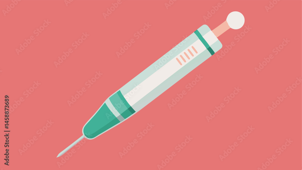Poster microneedling device a closeup of a handheld microneedling device with a fine needle tip showcasing 