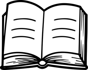 book icon black and white 