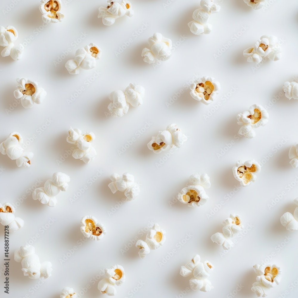 Poster Popcorn Pattern: A Delightful Array of Puffed Kernels