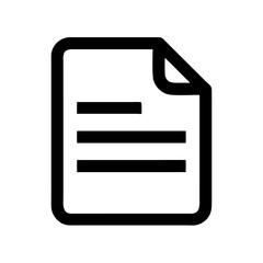 Curled Paper Page Icon Representing Document and Paper Material