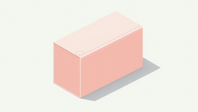 tabnine. Custom packaging boxes Sustainable materials buildpacks timeboxing Squarespace designer Giftee Creative fabrica Superblocks noissue Minimalist soft pink rectangular box casting shadow, isola