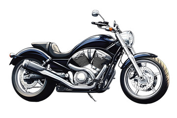 Obraz premium Motorcycle Isolated on a White Background