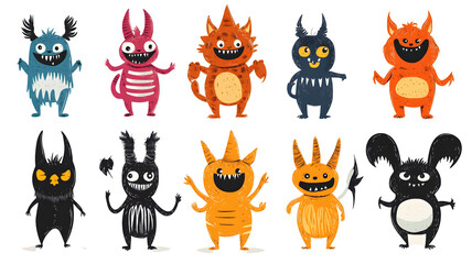 Halloween Costumes and Accessories on Cute Animals – Alphabet Series for Kids with Funny Hand-Drawn Characters in a Modern Illustration