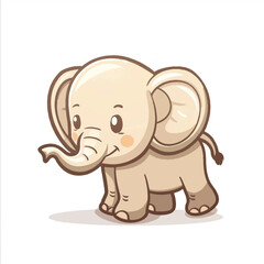 Obraz premium A cute of elephant vector illustration