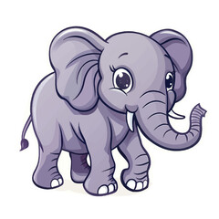 Fototapeta premium A cute of elephant vector illustration