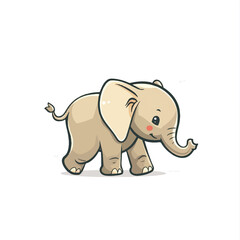 Obraz premium A cute of elephant vector illustration