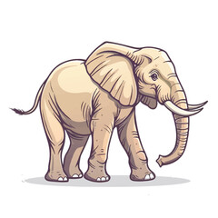 Obraz premium A cute of elephant vector illustration