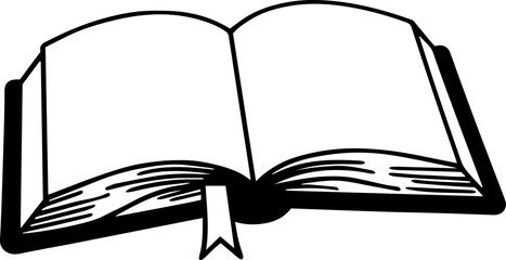 open book vector icon outline illustration