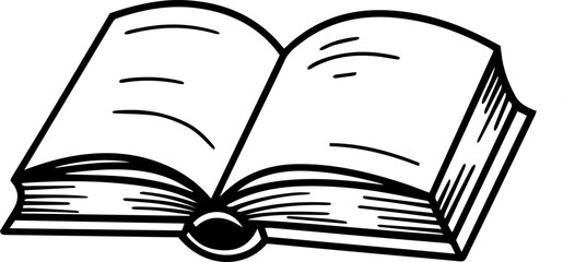open book vector icon outline illustration