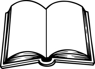 open book vector icon outline illustration