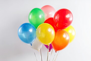 Balloons isolated on white background
