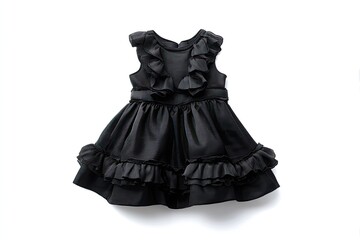 Black baby dress isolated on white background