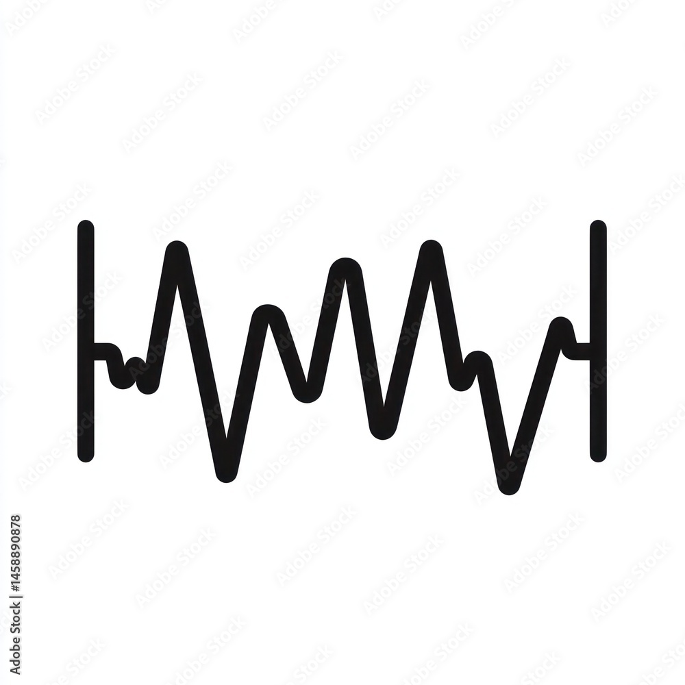 Aufkleber abstract waveform graphic, ideal for technical illustrations or data visualization