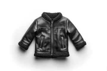 Black baby jacket isolated on white background