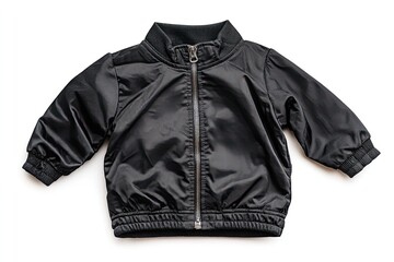 Black baby jacket isolated on white background