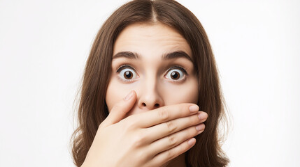 A collection of photos generated with the help of a neural network of a girl who is surprised from different angles #5