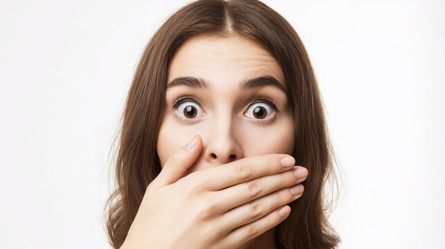 A collection of photos generated with the help of a neural network of a girl who is surprised from different angles #5