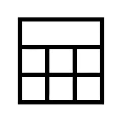 Grid-Based Layout Wireframe Icon Representing UI Structure and Web Design Planning