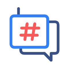 Fototapeta premium Hashtag Icon Representing Social Media or Trending Topics and Digital Engagement