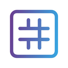 Hashtag Icon Representing Social Media or Trending Topics and Digital Engagement