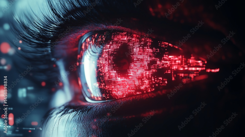 Poster digital eye ai artificial intelligence - digital transformation technology abstract minimalism