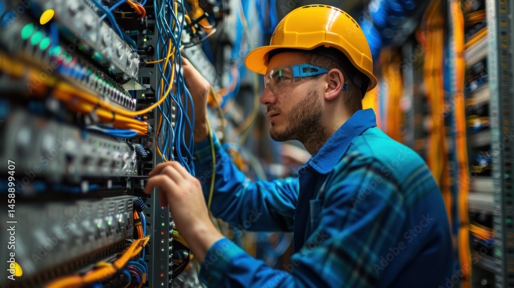Poster engineer monitoring secure network system