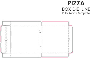 Pizza Box Dieline Template, pizza box dieline ,box design,Pizza Packaging Box Die-line