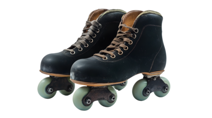 Professional Pair of Roller Skates Isolated on White Background for Sports and Fun