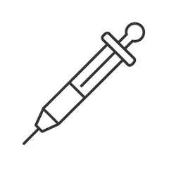 Injection icon isolated on white