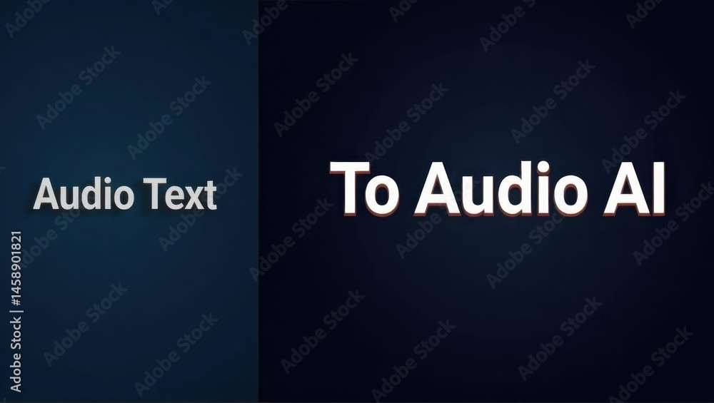 Poster audio text. dark background. business presentation. text display. digital theme. technology concept.