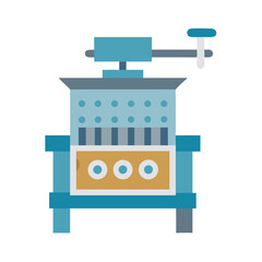 Obraz premium Industrial Wine Press Machine Icon Representing Grape Crushing and Winemaking Process