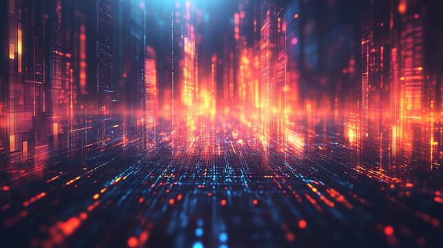 Minimal data science concept with floating algorithms on clean background, ideal for analytics and tech presentations
