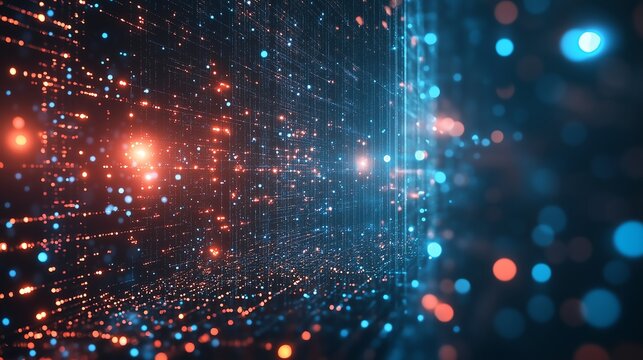 Minimal data science concept with floating algorithms on clean background, ideal for analytics and tech presentations