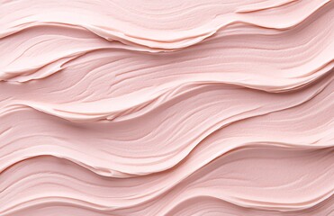 Fototapeta premium A close-up of the texture and color palette of a pink body cream