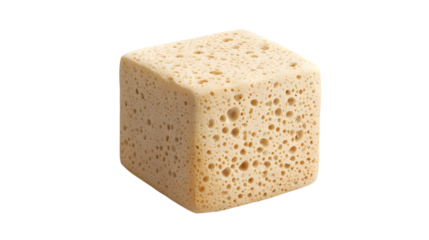 Professional Yeast Cube Isolated on White Background for Scientific Concepts and Biotechnology Designs