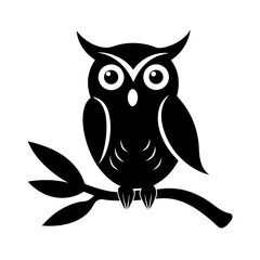 Phoenix Rising Animal Silhouette  Vector Illustration on White Background