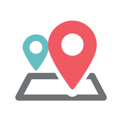 Location Pin Icon Representing Place or Destination Marker