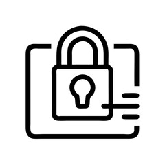 Locked Icon Representing Secured Access or Restricted Entry