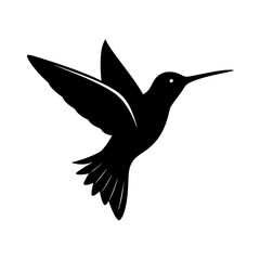 Obraz premium Phoenix Rising Animal Silhouette – Vector Illustration on White Background